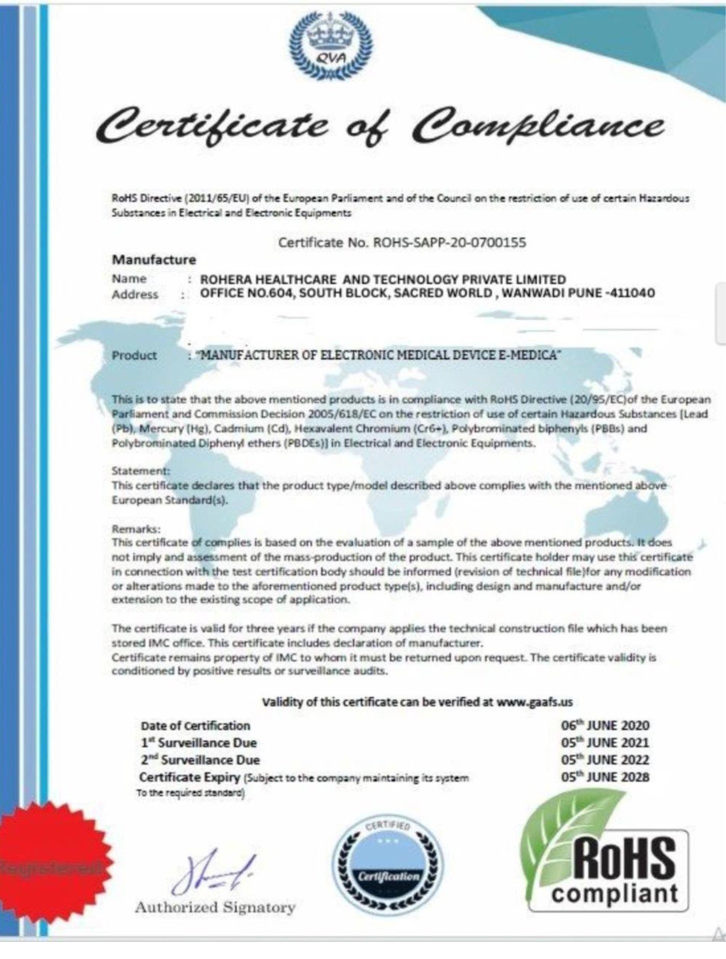 Certificate 1